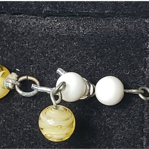 VINTAGE ARTISAN Glass & Resin Beaded Double Strand Necklace - Picture 4 of 7